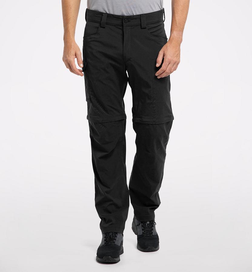 Haglöfs Mens Lite Zip Off Hiking Pants Black New Zealand 17204LTAF